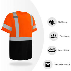 Camisetas ligeras de secado rápido Hi Vis para uso en exteriores, camisetas Hi Vis de etiqueta privada, camisetas Hi Vis - Product Image 2
