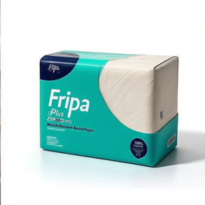 Fripa Plus 25 X 23 cm Essuie-tout de cuisine 100% papier naturel recyclé 20 X 250 feuilles/paquet Écologique et élégant - Product Image 3