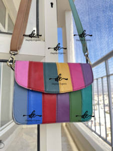 กระเป๋าหนังรีไซเคิลหลากสีสำหรับผู้หญิงกระเป๋าหนังสะพายข้างอเนกประสงค์ - Product Image 5