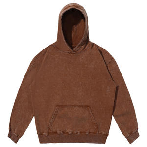 Sudadera con Capucha Vintage Lavada Personalizada, Sudadera con Capucha Negra Lavada al Ácido, Etiqueta Privada, Sudadera con Capucha Extra Grande para Hombre - Product Image 6