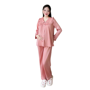 B718 Soft Cool Latin Silk Conjunto de ropa de maternidad Cómodo y fresco para mujeres embarazadas - Product Image 1