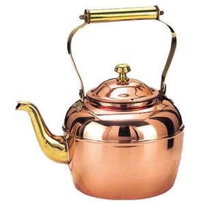 Hervidor de cobre de estilo europeo tradicional con pico Acampanado y mango resistente, perfecto para una elegante Preparación de té - Product Image 1