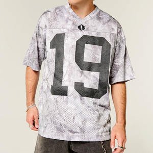 OEM Özel Sublimasyon Baskılı Büyük Beden Erkek Amerikan Futbolu Forması Trend Kamuflaj Tasarımlı Sokak Modası Tişörtü Özel Etiket - Product Image 3