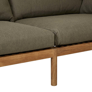 Sofá de Tres Plazas para Exteriores de Madera de Teca Natural con Excelente Diseño y Cojín - Moza - Product Image 6