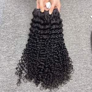 Venta al por mayor de cabello crudo vietnamita ondulado profundo natural de alta calidad 100% cabello humano para niñas - Product Image 1