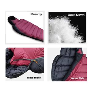 Saco de dormir de momia de nuevo diseño, temporada de invierno, clima frío, saco de dormir ligero para acampar, saco de dormir de momia, precio barato - Product Image 3