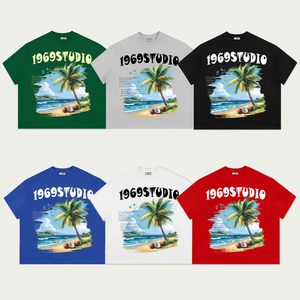 เสื้อยืดโอเวอร์ไซส์ทรงบ็อกซี่ลายวาฟเฟิลสำหรับวัยรุ่น ผลิตในเวียดนาม ไซส์พลัส ปักลาย เป็นมิตรกับสิ่งแวดล้อม ผ้ายืด/ผ้าฝ้าย แขนสั้น - Product Image 6