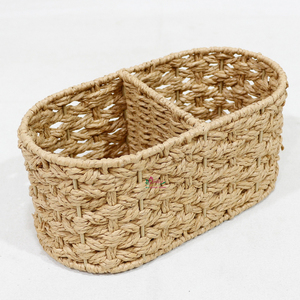 Artex Dong Thap Decorative Eco-friendly Handmade <b>Storage</b> <b>Baskets</b> Woven <b>Wicker</b> Paper Rope <b>Baskets</b> Gift Trays for Home Arrangement - Product Image 1