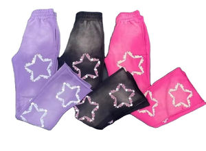 Chándales con cremallera OEM personalizados Sun Faded Street wear Logo conjuntos de dos piezas para hombre estampado estrella diseño Unisex tela de alta calidad - Product Image 2