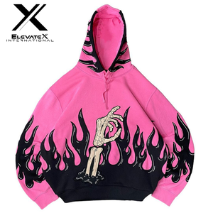 Sweats à capuche en coton de qualité supérieure pour hommes, pull-over thermique multicolore personnalisé, sweat-shirt à impression bouffante lourde pour l'hiver - Product Image 4