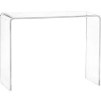 Table basse en acrylique transparente haut de gamme de luxe pour le salon, table d'appoint en acrylique, table basse en métal avec plateau en acrylique pour le salon