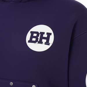 Survêtement violet en polaire épaisse de luxe 360 GSM sweat à capuche surdimensionné et pantalon à jambes larges avec option de logo de transfert de chaleur personnalisé survêtement - Product Image 6