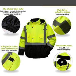 Chaqueta de Seguridad de Invierno para Hombre, Ecológica, Impermeable, Cortavientos y Transpirable, de Poliéster/Nailon - Product Image 2