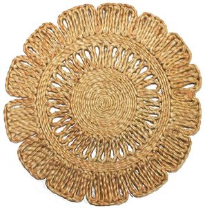 Jute Placemat for Dining Table Easy Clean Natural Brown Color Mats & <b>Pads</b> Item for Dining Table Best for <b>Bed</b> Side - Product Image 4