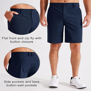 Short de golf en nylon personnalisé de 7 pouces pour hommes, décontracté, taille élastique, respirant, léger, lavé, décoration, utilisation en salle de gym, service OEM - Product Image 3