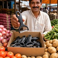 Roestvrijstalen Y-schiller aardappel- en groenteschiller met zachte handgreep, keukenhulp voor currybereiding, groothandel bulk levering