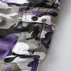 Moda Streetwear Nuevo producto Hombres Casual Camuflaje Cargo Pantalones Algodón Multi bolsillos Pantalones rectos - Product Image 5