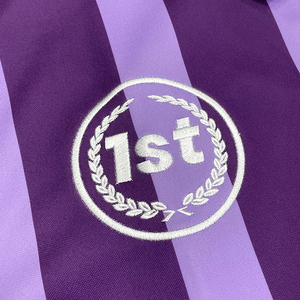 Camiseta de fútbol a rayas para hombre, Material de malla de poliéster 100%, camiseta ligera con hombros caídos para hombre, ropa de calle con logotipo personalizado - Product Image 4