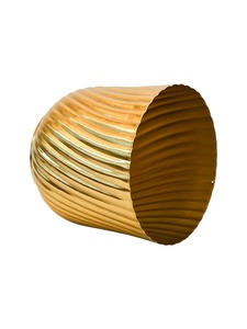 Designer Mug Style <b>Gold</b> Metal <b>Vase</b> with <b>Large</b> Surface Modern Decorative Centerpiece for Home Office and Luxury Interior Spaces - Product Image 4