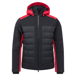 Chaqueta acolchada de invierno Warn para hombre personalizada de fabricante, cazadora acolchada negra con capucha - Product Image 6