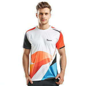 เสื้อยืดสำหรับผู้ชายเสื้อยืดสไตล์ฟิตเนสแบบธรรมดาเสื้อคอตตอนมีหลายสีสำหรับ100% ดีไซน์แบบระบายอากาศได้ - Product Image 2