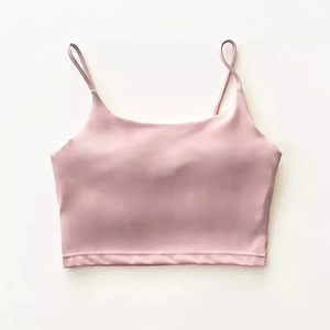 Sensation nue sans couture soutien-gorge de sport simple soutien élevé grande taille haut d'entraînement course Gym Pilates Yoga respirant avant - Product Image 3