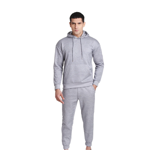 Ensemble de survêtement 2 pièces pour homme, sweat-shirt et jogging, ensemble confortable gris pour toutes les saisons, style axé sur le confort pour une vie active - Product Image 1