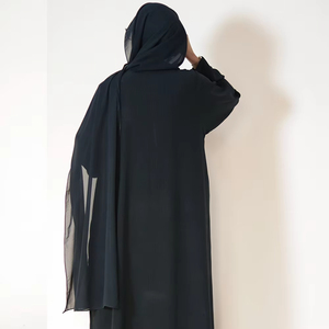 ชุดอาบายะแบบใหม่ ขายส่ง ผ้าชีฟองยาว ทรงตรง เปิดด้านหน้า สไตล์เรียบง่าย สำหรับสตรีมุสลิม พร้อมเข็มขัด ระบายอากาศได้ดี ซักได้ - Product Image 2