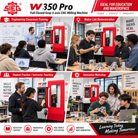 Fraiseuse CNC 5 axes SIEG W350 Pro, boucle fermée complète, BT30, 24000 tr/min, 16 outils ATC, haute précision, broche 7,5 kW, pour l'enseignement