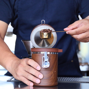 Stainless Steel Lids Locking Clamp Canister for Airtight Storing <b>Coffee</b> Beans or Ground Extends Storage Time - Product Image 5