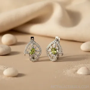 Pendientes con Forma de Flor con Incrustaciones de Cristales de Imitación, Joyería de Lujo para Uso Diario de Mujer - Product Image 2