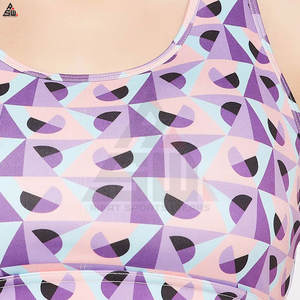 Soutien-gorge de sport de yoga respirant et écologique en gros avec logo frontal, couleurs et tailles personnalisables, maintien moyen pour femmes - Product Image 3