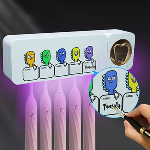 Tự Làm Tên Tag Nhận Dạng Thông Minh UV Bàn Chải Đánh Răng Tiệt Trùng Bàn Chải Đánh Răng Máy Sấy Với USB-C Sạc 3 UV-LED Đèn - Product Image 1