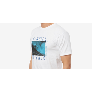 T-shirt a maniche corte da surf O'Neill da uomo, 100% cotone organico bianco, logo ricamato personalizzato, taglia Small - Product Image 2