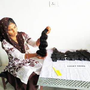 Extensión de cabello humano peruano, cabello humano virgen indio 100% ondulado Natural sin procesar, precio de fábrica al por mayor - Product Image 3