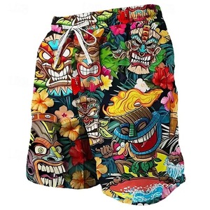 Summer Basketball Men's Floral Beach Cute Board Man Swimsuit Rainbow Shorts Pants Dry Sports Swim Wear Hawaii Big Size Swimwear - Product Image 5