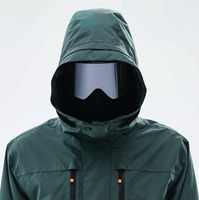 Veste de ski et snowboard pour homme en Cordura, haute qualité, vente en gros, fermeture éclair, grande taille, imperméable, coupe-vent, respirante