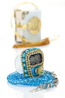Compteur électronique Tasbih, mini Coran, coffret cadeau classique, chapelet en acrylique 33 perles, bracelets perlés musulmans personnalisables, anniversaire