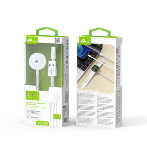 EN Y Cable de carga de reloj 2 en 1 de 10W Cargador inalámbrico de 1m con cables Puerto USB Tipo-C - Product Image 1