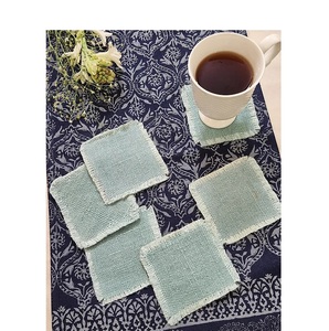Posavasos de lino ecológico, tela de la mejor calidad, color gris, para el último diseño, tamaño personalizado - Product Image 3