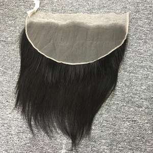 Prix usine vente chaude 100% Extensions de cheveux raides naturels humains 13x4 13x6 Transparent pour cheveux frontaux en dentelle - Product Image 4