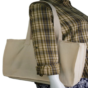 Tote <b>Bag</b> Plain Structured Sustainability Eco Friendly Recycled Organic <b>Black</b> Cotton Canvas Drawstring Handle Zipper Closure - Product Image 6