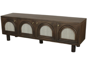 ขาตั้งทีวีไม้อะคาเซีย4ประตูแผ่นตกแต่งทำมือแกะสลักแบบยืดได้เฟอร์นิเจอร์ห้องนั่งเล่นสำหรับโรงพยาบาล - Product Image 4