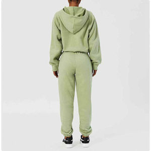 Ensemble pull à capuche surdimensionné personnalisé pour femmes poids lourd 400 GSM sweats en coton éponge français de haute qualité - Product Image 5