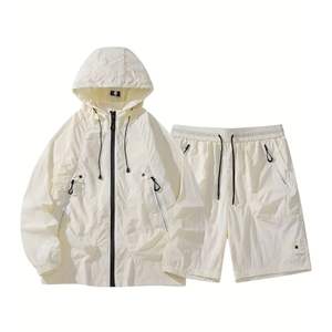 เสื้อกันลมน้ำหนักเบาลายสก็อตออกแบบโลโก้ได้ตามต้องการสำหรับกิจกรรมกลางแจ้งฤดูร้อนสวมใส่สบายเหมาะสำหรับการเดินป่าแห้งเร็ว - Product Image 1