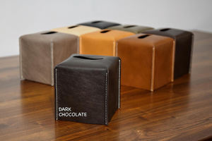 LBTC-0009D de boîte à mouchoirs en cuir véritable de luxe rétro vintage durable personnalisé en gros hôtel maison - Product Image 4