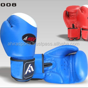 Gants de boxe en cuir de vachette et cuir PU haut de gamme Tailles durables de 6oz à 16oz pour les arts martiaux et la boxe - Product Image 1