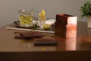 Sous-verre artisanal en bois de sheesham |   Ensemble de 6 sous-verres en bois (grands) Sous-verres en bois pour boissons - Product Image 6