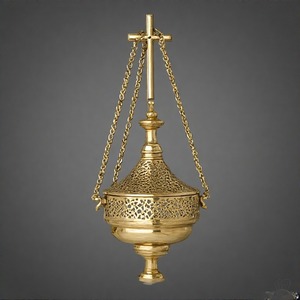Divinecenser divinefume Aura ของท้องฟ้าที่แขวนเครื่องหอมทองเหลืองธูปโบราณสำหรับพิธีกรรมของโบสถ์และการบูชาอันศักดิ์สิทธิ์ - Product Image 6