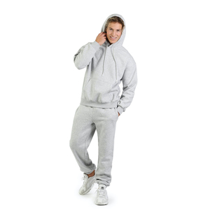 Sweat à capuche personnalisé MESS SPORTS avec logo, en coton uni, coupe ajustée, pour jogging, survêtements de sport pour hommes, vente en gros, coupe-vent, respirant - Product Image 1